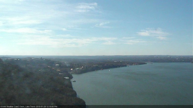 Lake Travis webcam, January 28, 2019 11:20 AM CT