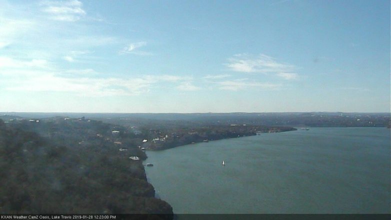 Lake Travis webcam, January 28, 2019 11:25 AM CT