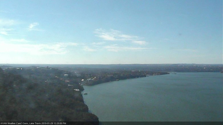 Lake Travis webcam, January 28, 2019 11:30 AM CT