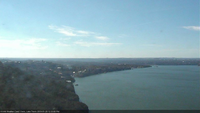 Lake Travis webcam, January 28, 2019 11:35 AM CT