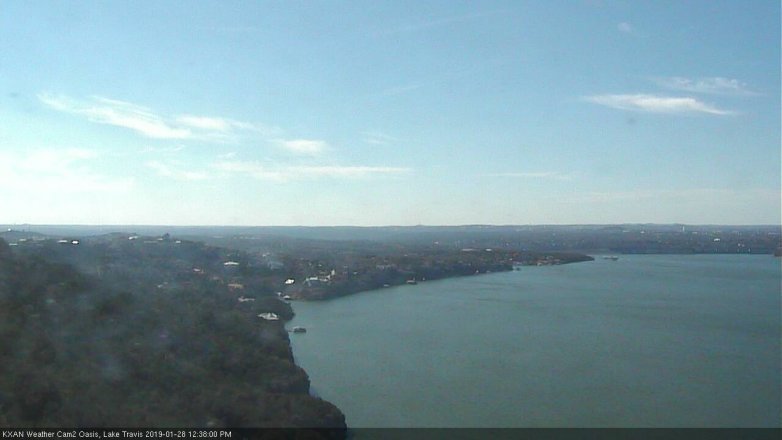 Lake Travis webcam, January 28, 2019 11:40 AM CT