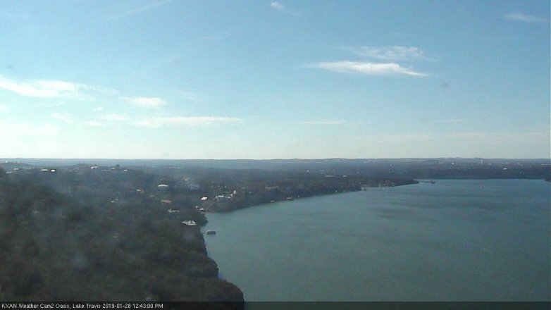 Lake Travis webcam, January 28, 2019 11:45 AM CT