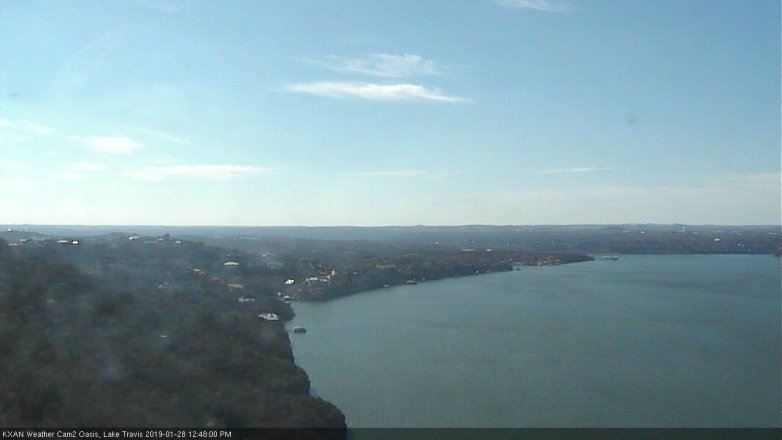 Lake Travis webcam, January 28, 2019 11:50 AM CT