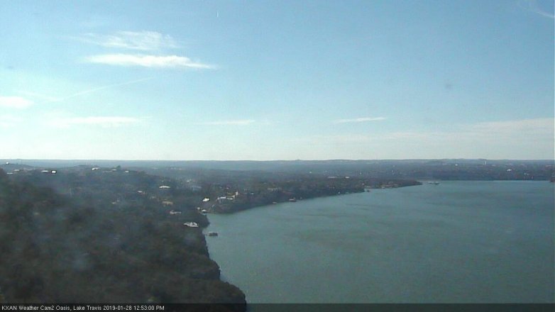 Lake Travis webcam, January 28, 2019 11:55 AM CT