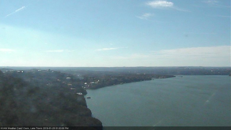 Lake Travis webcam, January 28, 2019 12:05 PM CT