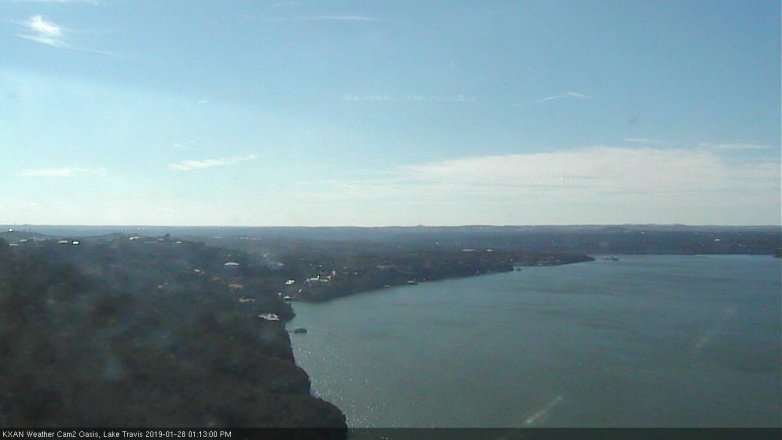 Lake Travis webcam, January 28, 2019 12:15 PM CT