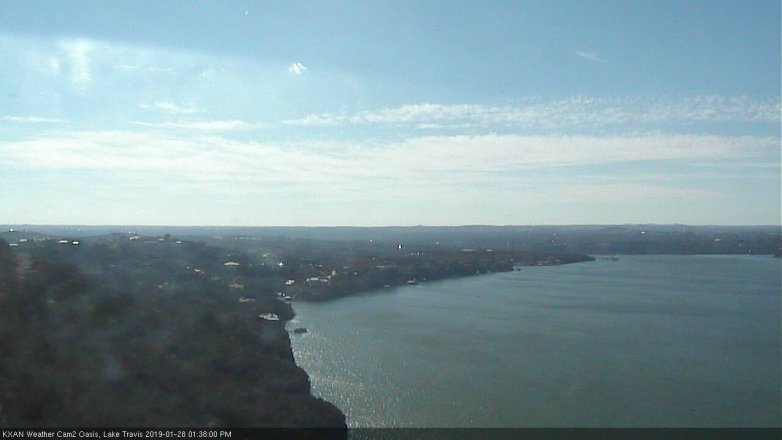 Lake Travis webcam, January 28, 2019 12:40 PM CT