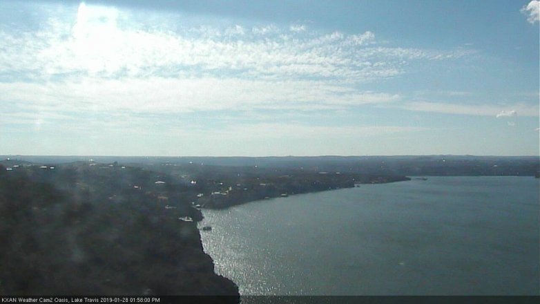 Lake Travis webcam, January 28, 2019 1:00 PM CT