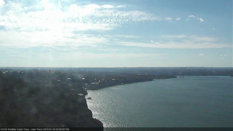 Lake Travis webcam, January 28, 2019 1:10 PM CT