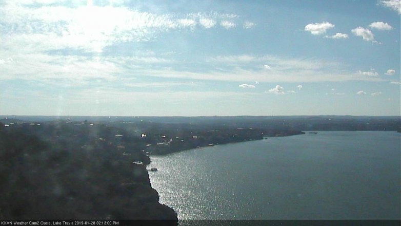 Lake Travis webcam, January 28, 2019 1:15 PM CT