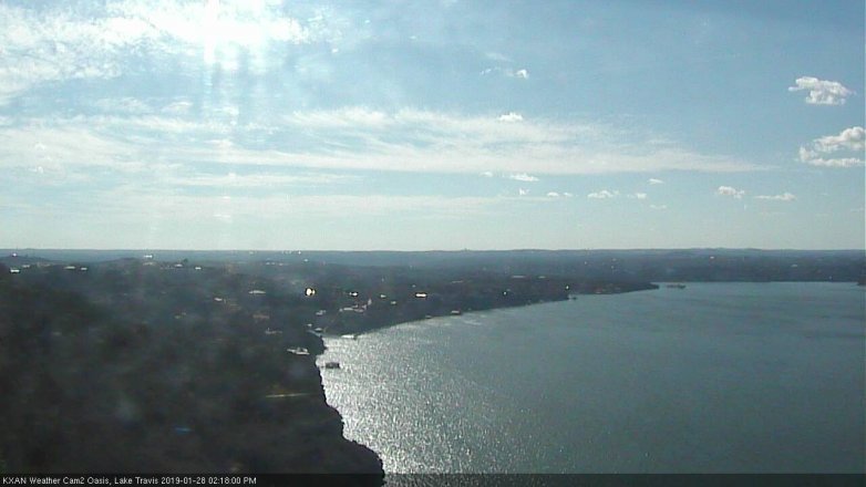 Lake Travis webcam, January 28, 2019 1:20 PM CT