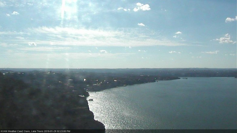 Lake Travis webcam, January 28, 2019 1:25 PM CT