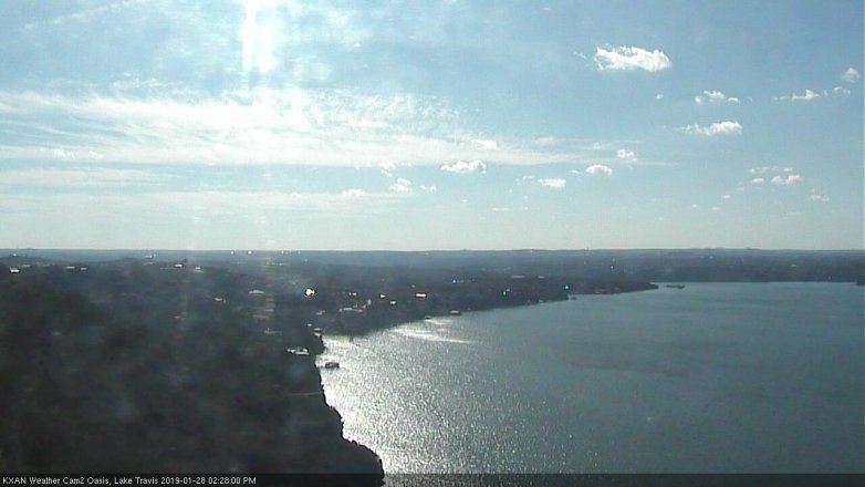 Lake Travis webcam, January 28, 2019 1:30 PM CT