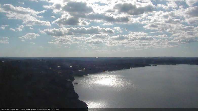 Lake Travis webcam, January 28, 2019 2:15 PM CT