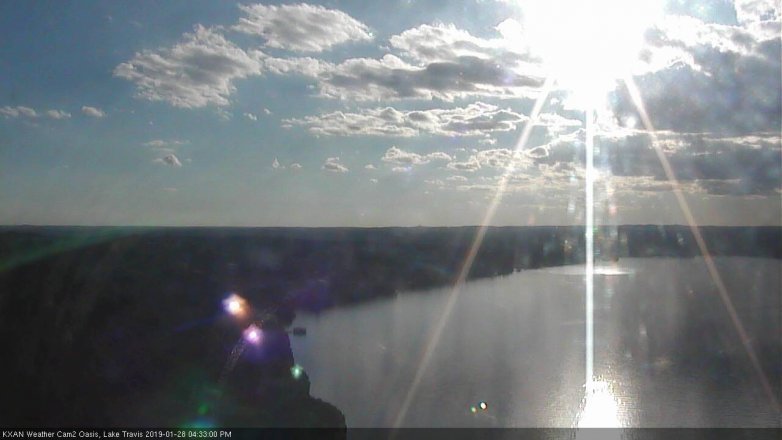 Lake Travis webcam, January 28, 2019 3:35 PM CT