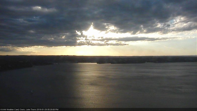 Lake Travis webcam, January 28, 2019 4:30 PM CT