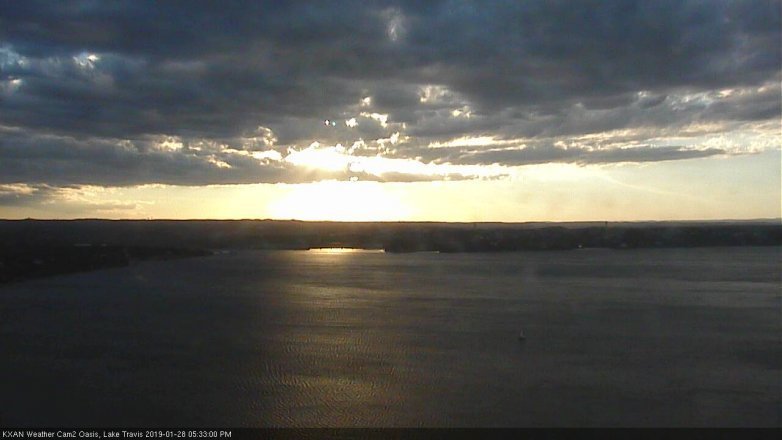 Lake Travis webcam, January 28, 2019 4:35 PM CT