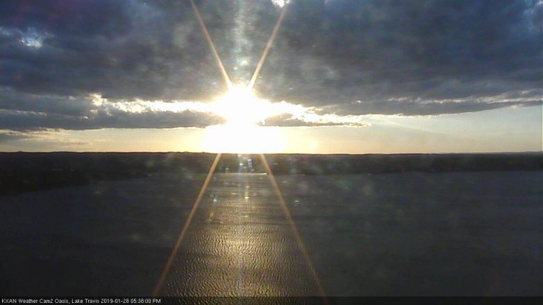 Lake Travis webcam, January 28, 2019 4:40 PM CT