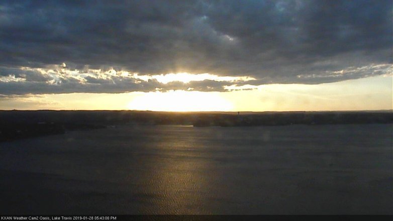 Lake Travis webcam, January 28, 2019 4:45 PM CT