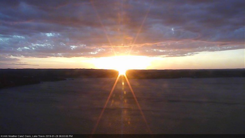 Lake Travis webcam, January 28, 2019 5:05 PM CT