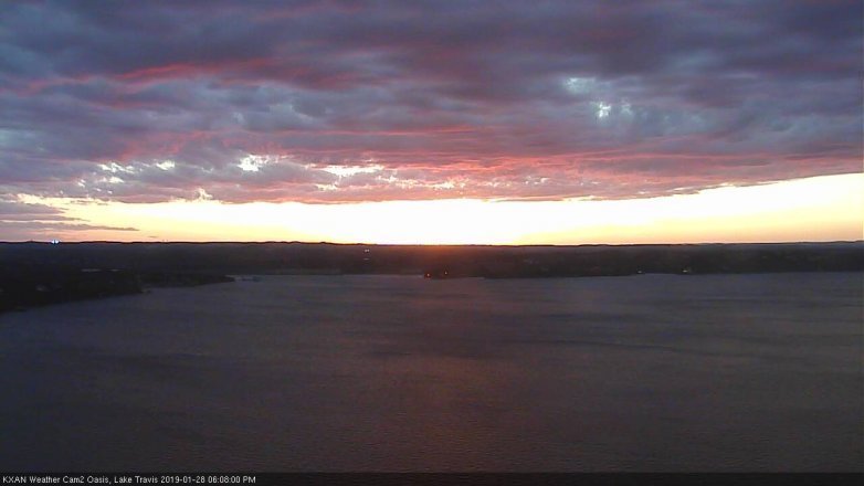 Lake Travis webcam, January 28, 2019 5:10 PM CT
