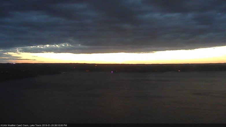 Lake Travis webcam, January 28, 2019 5:20 PM CT