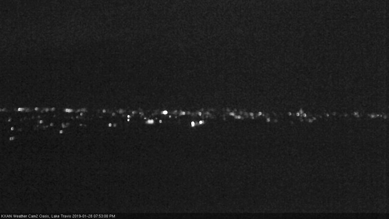 Lake Travis webcam, January 28, 2019 6:55 PM CT