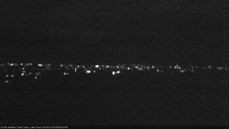 Lake Travis webcam, January 28, 2019 8:00 PM CT