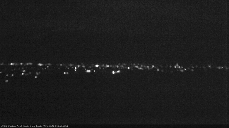 Lake Travis webcam, January 28, 2019 8:05 PM CT