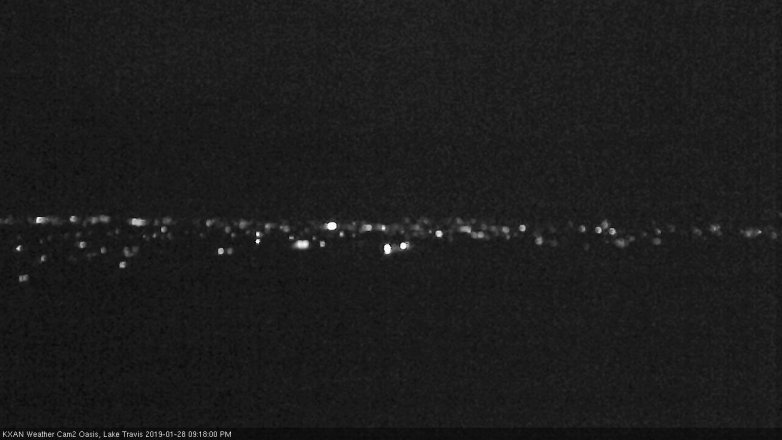 Lake Travis webcam, January 28, 2019 8:20 PM CT