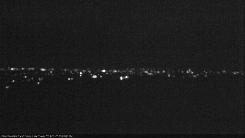 Lake Travis webcam, January 28, 2019 8:30 PM CT