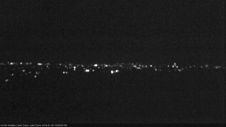 Lake Travis webcam, January 28, 2019 9:10 PM CT