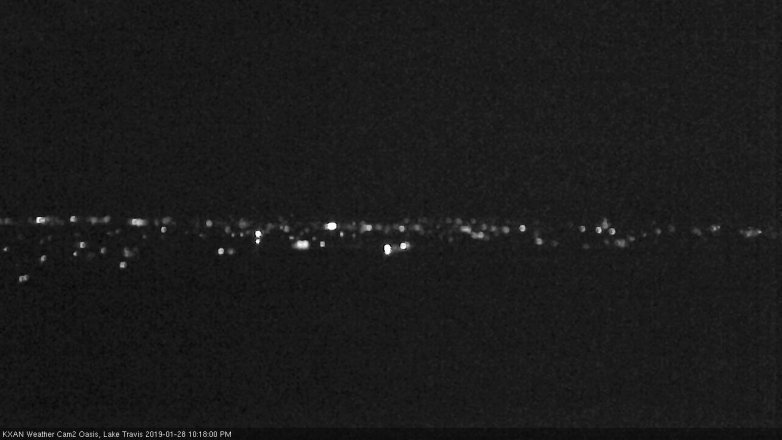 Lake Travis webcam, January 28, 2019 9:20 PM CT