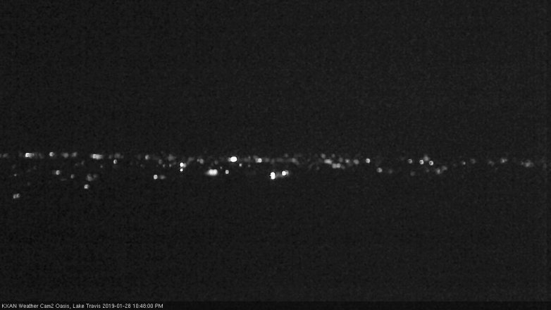 Lake Travis webcam, January 28, 2019 9:50 PM CT