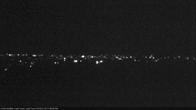 Lake Travis webcam, January 28, 2019 10:10 PM CT