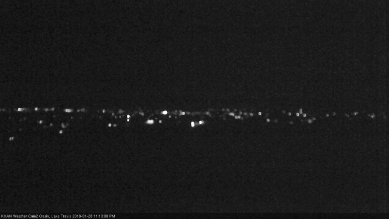 Lake Travis webcam, January 28, 2019 10:15 PM CT
