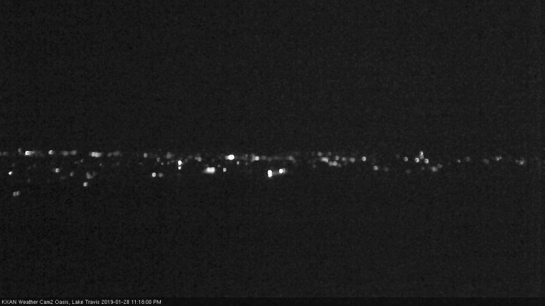 Lake Travis webcam, January 28, 2019 10:20 PM CT