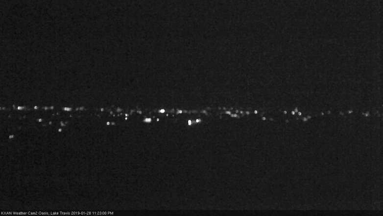 Lake Travis webcam, January 28, 2019 10:25 PM CT