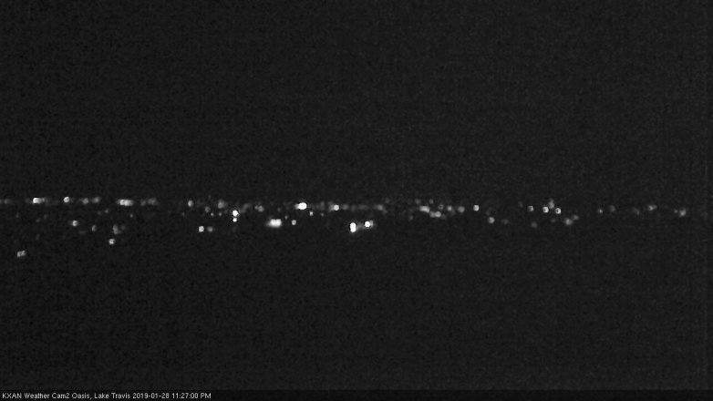 Lake Travis webcam, January 28, 2019 10:30 PM CT