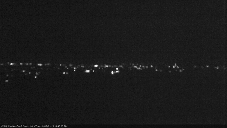 Lake Travis webcam, January 28, 2019 10:50 PM CT