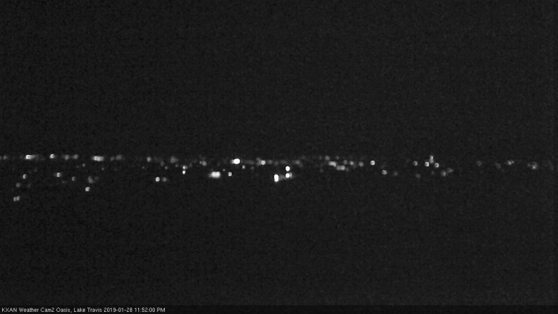 Lake Travis webcam, January 28, 2019 10:55 PM CT