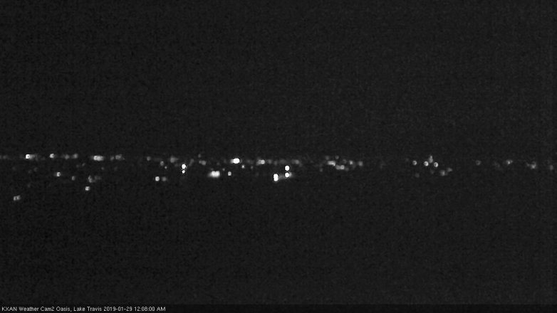 Lake Travis webcam, January 28, 2019 11:10 PM CT