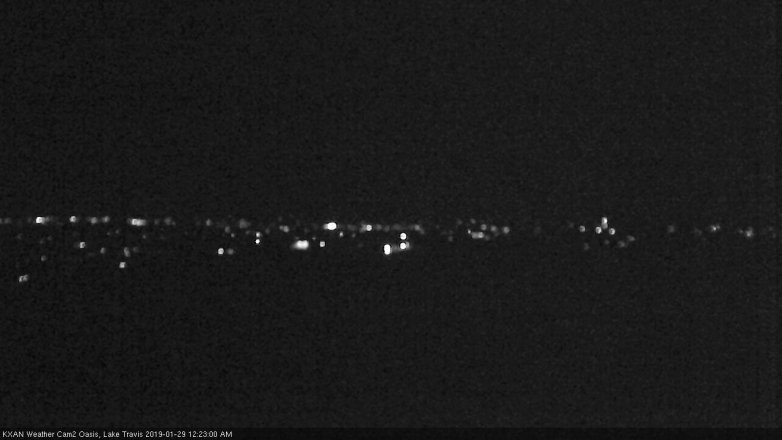 Lake Travis webcam, January 28, 2019 11:25 PM CT
