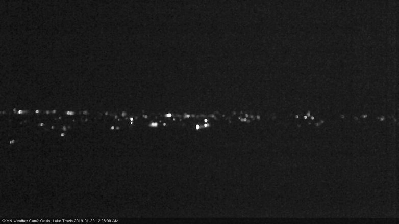 Lake Travis webcam, January 28, 2019 11:30 PM CT