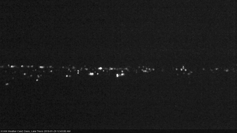Lake Travis webcam, January 28, 2019 11:45 PM CT