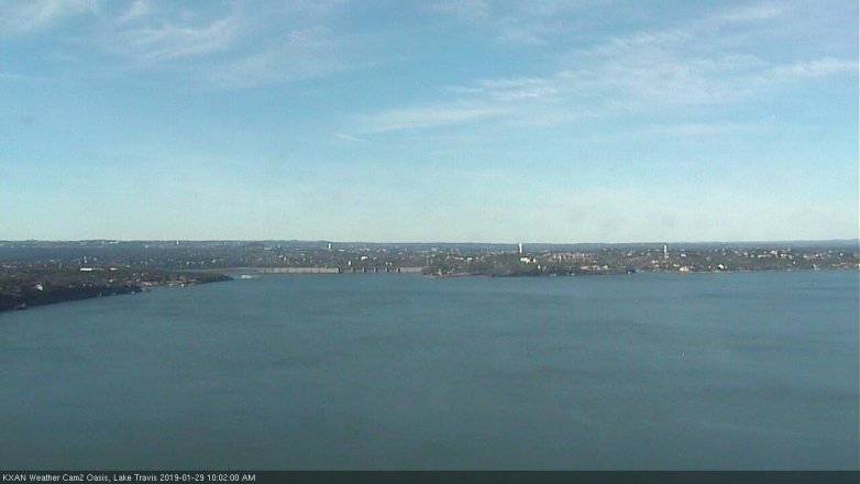 Lake Travis webcam, January 29, 2019 9:05 AM CT