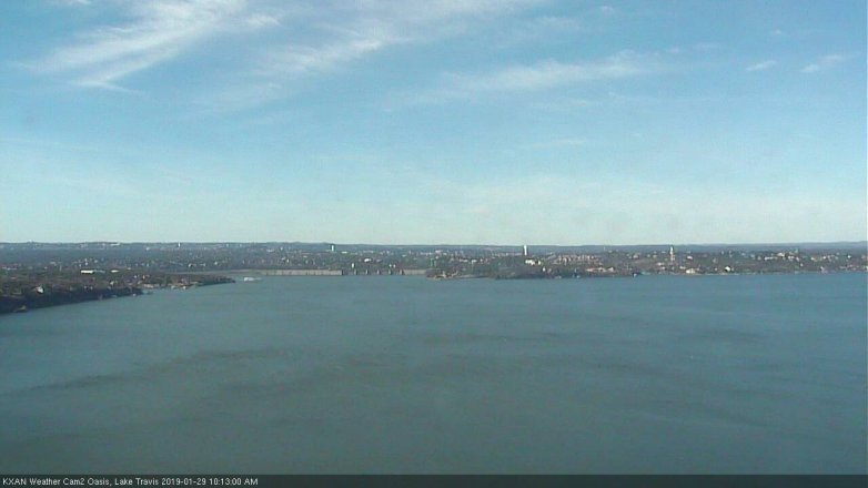 Lake Travis webcam, January 29, 2019 9:15 AM CT