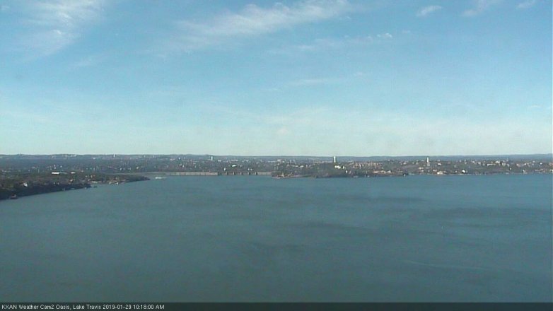 Lake Travis webcam, January 29, 2019 9:20 AM CT