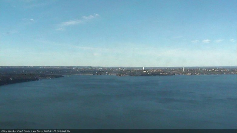 Lake Travis webcam, January 29, 2019 9:30 AM CT