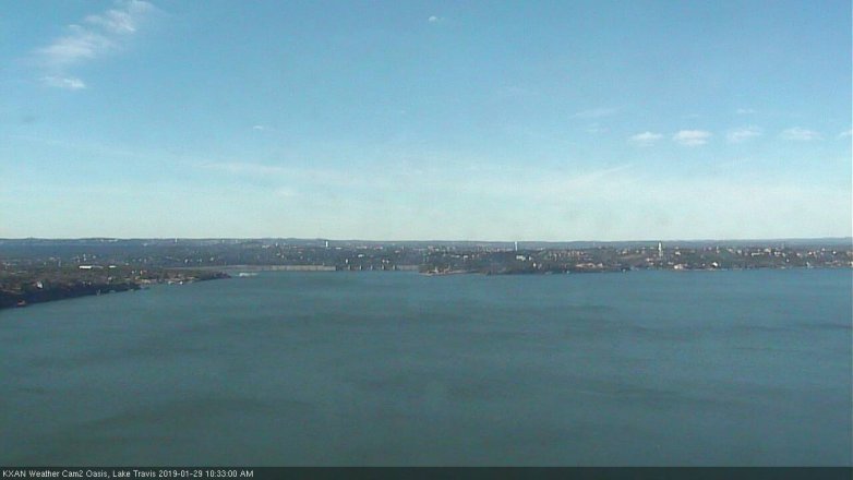 Lake Travis webcam, January 29, 2019 9:35 AM CT
